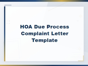 Hoa Due Process Violation Complaint Letter Template