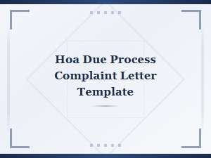 Hoa Due Process Complaint Letter Template